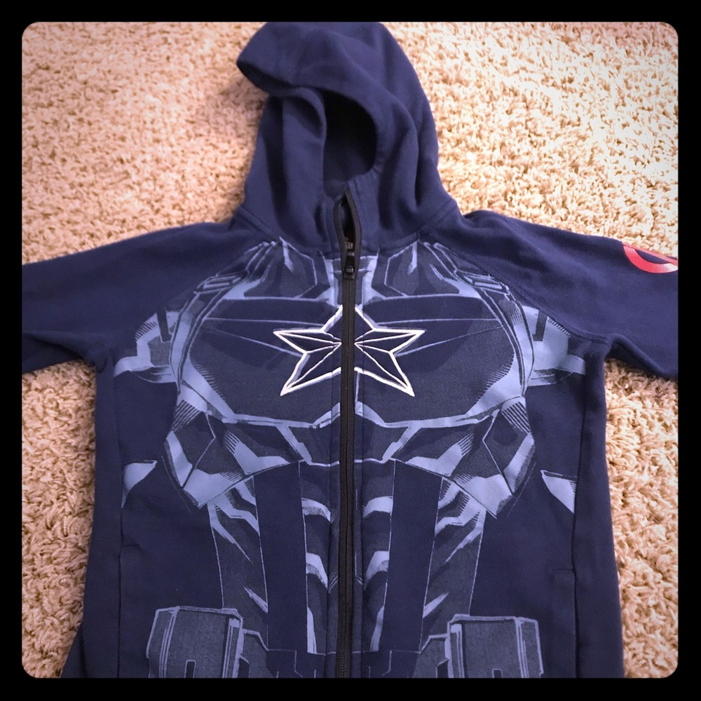 Kids Gap Fit Captain America zip up hoodie